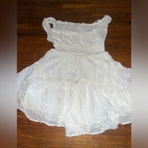 Aeropostal cottagecore white mini dress